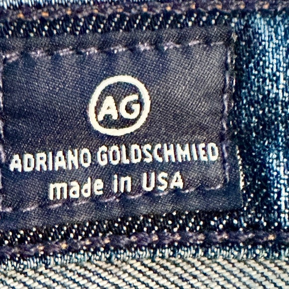 AG EUC Straight Leg Charlotte Adrianno Goldschmied Jeans Blue wash denim SZ 28R - Picture 7 of 13